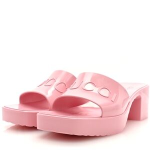 Rubber Gucci Logo Womens Platform 20/60mm Slide Sandals